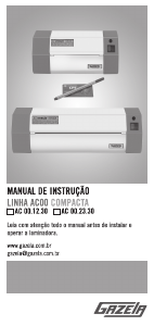 Manual Gazela AC 00.12.30 Plastificadora