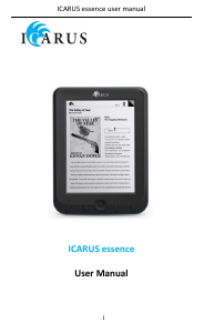 Bedienungsanleitung ICARUS Essence E602BK E-reader