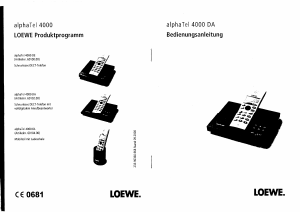 Bedienungsanleitung Loewe alphaTel 4000 DA Schnurlose telefon