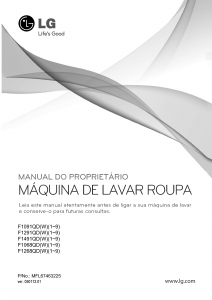 Manual LG F1091QDW Máquina de lavar roupa