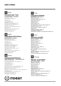 Manuale Indesit DSR 57M94 Lavastoviglie