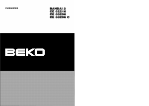 Mode d’emploi BEKO CE 68206 Cuisinière