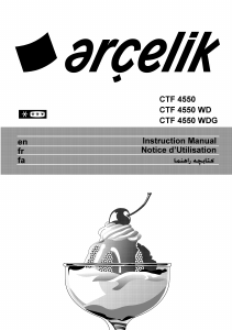 Mode d’emploi Arçelik CTF 4550 WDG Réfrigérateur combiné