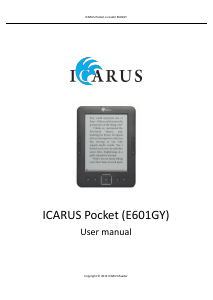 Bedienungsanleitung ICARUS Pocket E601GY E-reader