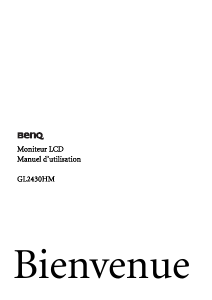 Mode d’emploi BenQ GL2430HM Moniteur LCD