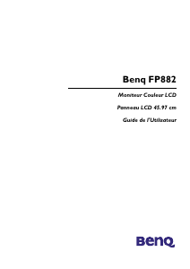 Mode d’emploi BenQ FP882 Moniteur LCD