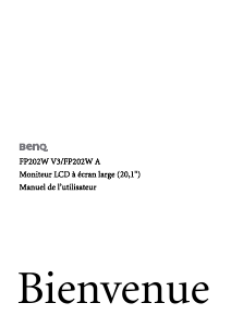 Mode d’emploi BenQ FP202W V3 Moniteur LCD
