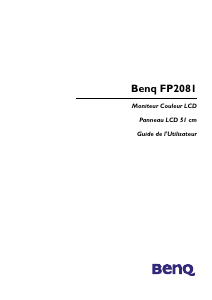 Mode d’emploi BenQ FP2081 Moniteur LCD