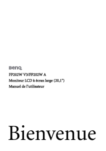 Mode d’emploi BenQ FP202W A Moniteur LCD