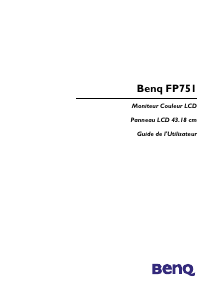 Mode d’emploi BenQ FP751 Moniteur LCD