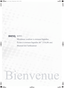 Mode d’emploi BenQ 46W1 Moniteur LCD