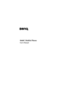 Manual BenQ S660C Mobile Phone