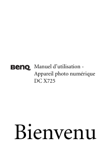 Mode d’emploi BenQ DC X725 Appareil photo numérique