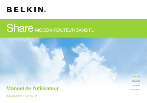 Mode d’emploi Belkin F7D3402 Share Routeur