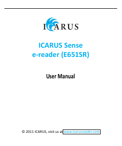 Manual ICARUS Sense G2 E651SR E-Reader