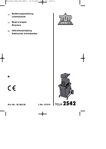 Bedienungsanleitung Topcraft TCLH 2542 Gartenhäcksler