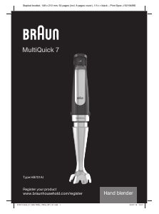 Εγχειρίδιο Braun MQ 7035X MultiQuick 7 Μπλέντερ χειρός