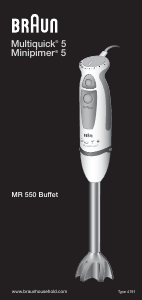 Посібник Braun MR 550 Buffet Ручний блендер