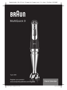 Посібник Braun MQ 9027X MultiQuick 9 Ручний блендер