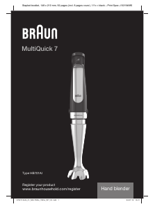 Manuál Braun MQ 7075X MultiQuick 7 Ruční mixér