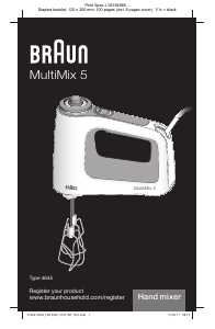 Handleiding Braun HM 5100 WH MultiMix 5 Handmixer