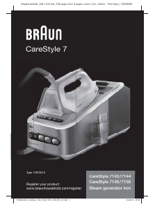 Manual Braun IS 7156 BK CareStyle 7 Fier de călcat