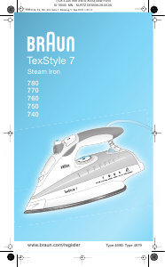 Návod Braun TS 760 TexStyle 7 Žehlička