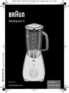 Brugsanvisning Braun MX 2050 BK MultiQuick 5 Blender