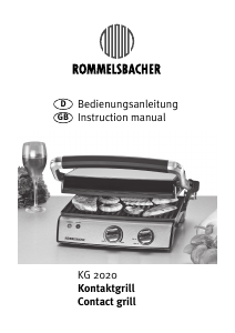 Handleiding Rommelsbacher KG 2020 Contactgrill