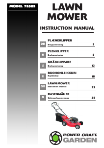 Käyttöohje Power Craft 78503 Ruohonleikkuri