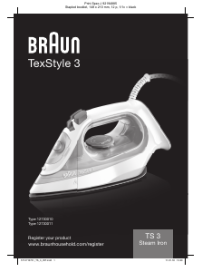 Manual de uso Braun SI 3055 BK TexStyle 3 Plancha