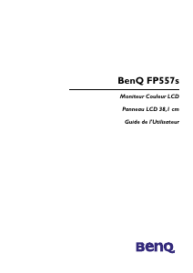 Mode d’emploi BenQ FP557s Moniteur LCD