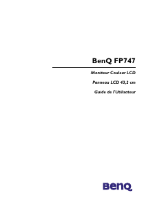 Mode d’emploi BenQ FP747 Moniteur LCD
