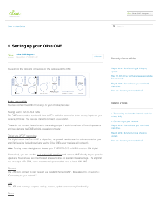 Manual Olive One Media Player