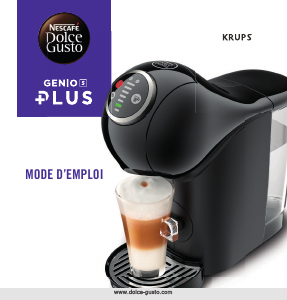 Mode d’emploi Krups YY4502FD Nescafe Dolce Gusto Genio S Plus Machine à expresso