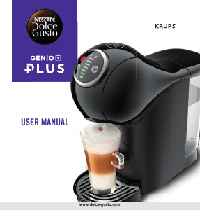 Manual Krups KP340840 Nescafe Dolce Gusto Genio S Plus Espresso Machine