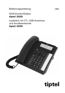 Bedienungsanleitung Tiptel 2030 Telefon