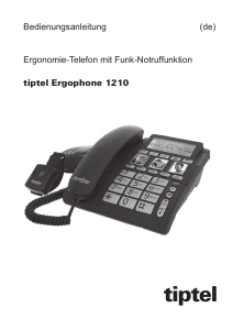 Bedienungsanleitung Tiptel Ergophone 1210 Telefon