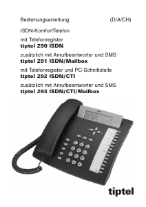 Bedienungsanleitung Tiptel 292 Telefon