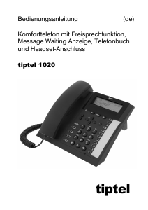 Bedienungsanleitung Tiptel 1020 Telefon