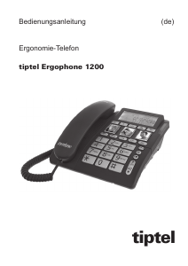 Bedienungsanleitung Tiptel Ergophone 1200 Telefon