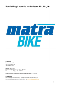 Handleiding Matra Bike Girandola Candy Fiets