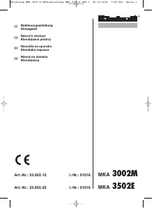 Manuál Einhell MKA 3502 E Klimatizace