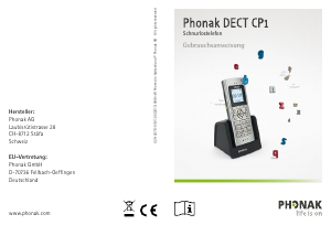 Bedienungsanleitung Phonak DECT CP1 Schnurlose telefon