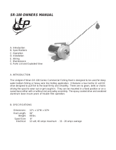 Manual Lindgren Pitman SR-100 Fishing Reel