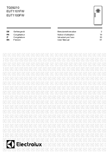 Mode d’emploi Electrolux EUT1101FW Congélateur