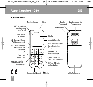 Bedienungsanleitung Auro Comfort 1010 Handy