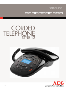 Manual AEG Style 12 Telefon