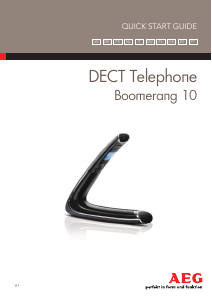 Manual de uso AEG Boomerang 10 Teléfono inalámbrico