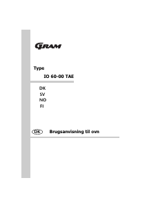 Bruksanvisning Gram IO 60-00 TAE Ovn